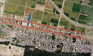 （写真）三新田土地区画整理事業の区域図