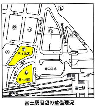 （イラスト）富士駅前第4地区第一種市街地再開発事業の位置図