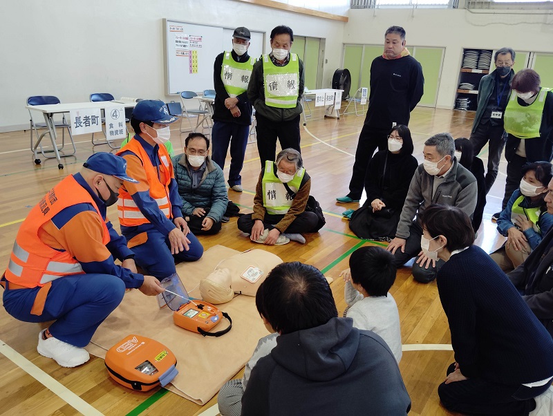 R7一中避難所体験会の様子