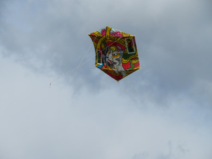 舞い上がる大凧