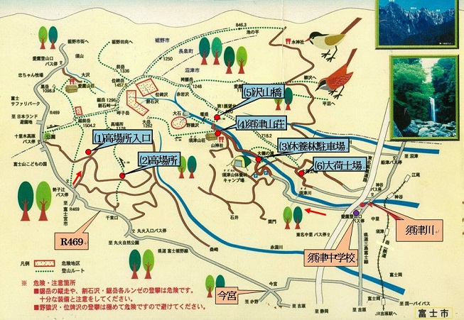 登山ポスト設置場所図