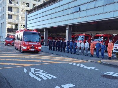 （写真）第3次隊出動申告1