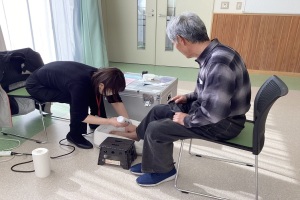(写真）骨密度測定