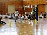 自転車の安全教室の様子