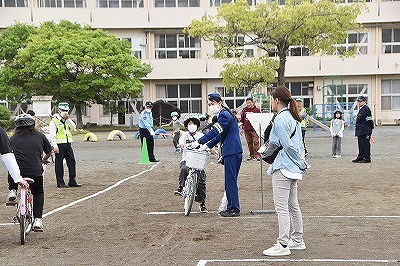 自転車安全教室の様子
