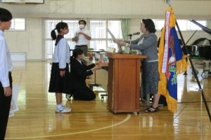 前期終業式の様子
