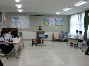 後期生徒会選挙の様子