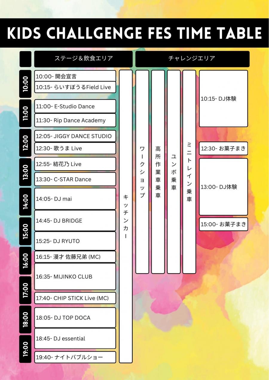 タイムスケジュール
