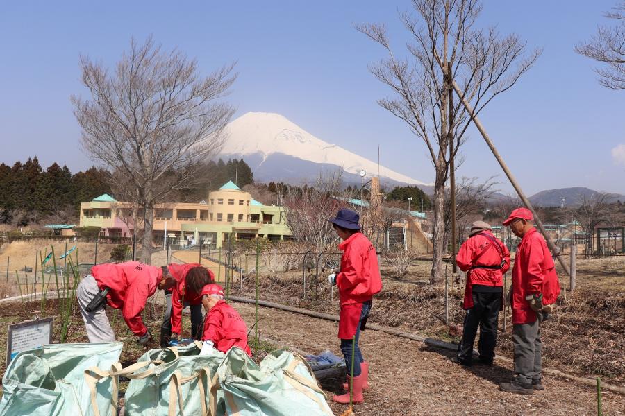 富士山こどもの国での作業風景
