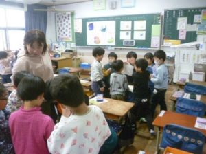 新1年生授業参観の様子