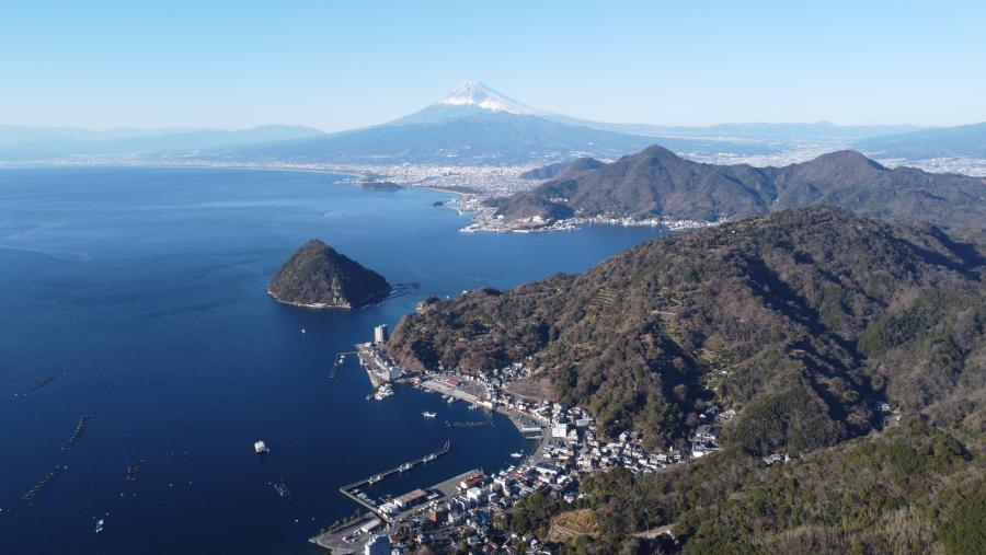 駿河湾と富士山が織りなす風景(淡島と富士山)