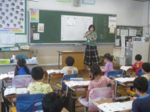 1月19日　1年生　国語「たのしかったことをかこう」1