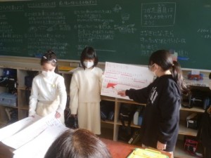 1月29日　3年生　総合「田子浦地区の良いところを発表しよう(2)」2