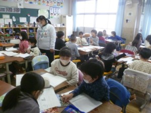 2月29日　3年生　社会「昔の道具調べ」1