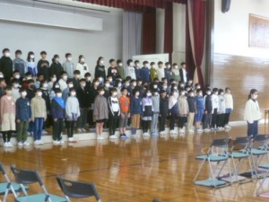 3月14日　6年生「卒業式の練習」2