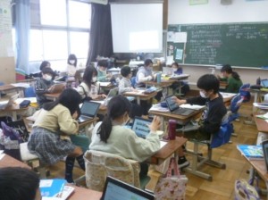3月19日　4年生　社会「国際交流のさかんなまちづくり」1