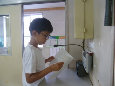 10月10日　後期始業式　3年生代表児童