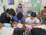 5年生家庭科の授業の様子