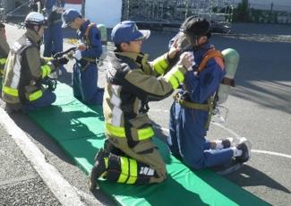 空気呼吸器体験