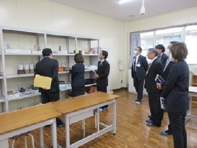 令和5年11月21日静岡県立富士特別支援学校富士東分校の視察の様子