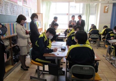 令和6年1月23日富士南中学校の授業参観の様子
