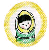 竹の中から顔を覗かせる女の子