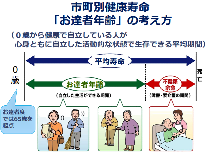 お達者年齢の図