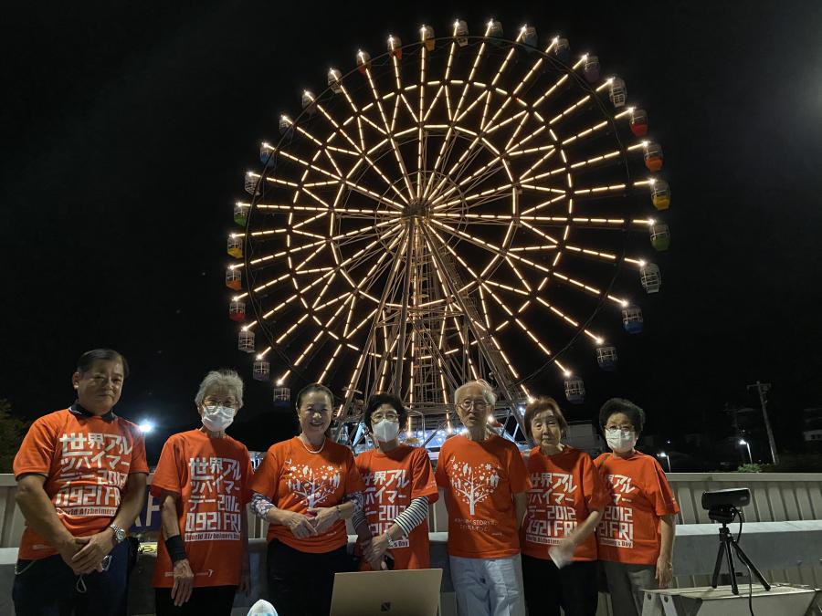 認知症の人と家族の会が過去に実施した富士川楽座大観覧車ライトアップイベントの写真