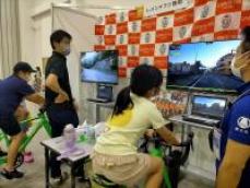 （写真）バーチャルサイクリング体験