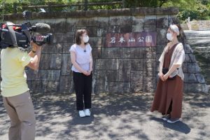 テレビ番組の取材の様子
