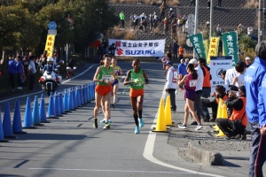 （写真）たすきリレーの様子