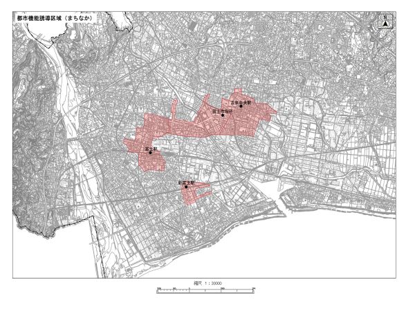 都市機能誘導区域のまちなかの図