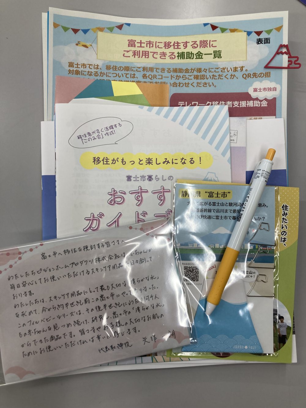 資料と同封した写真1