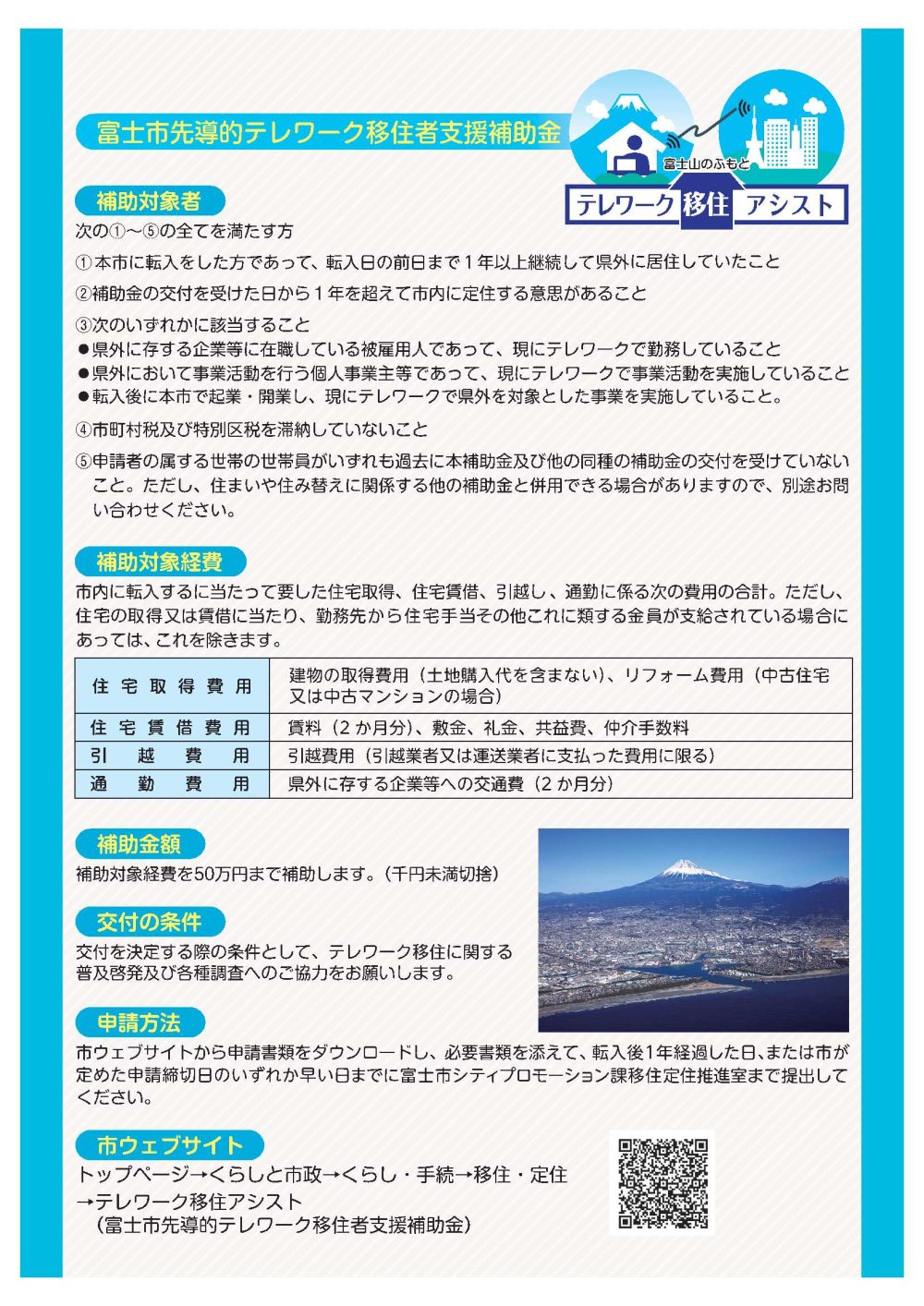 テレワーク移住アシストチラシ裏
