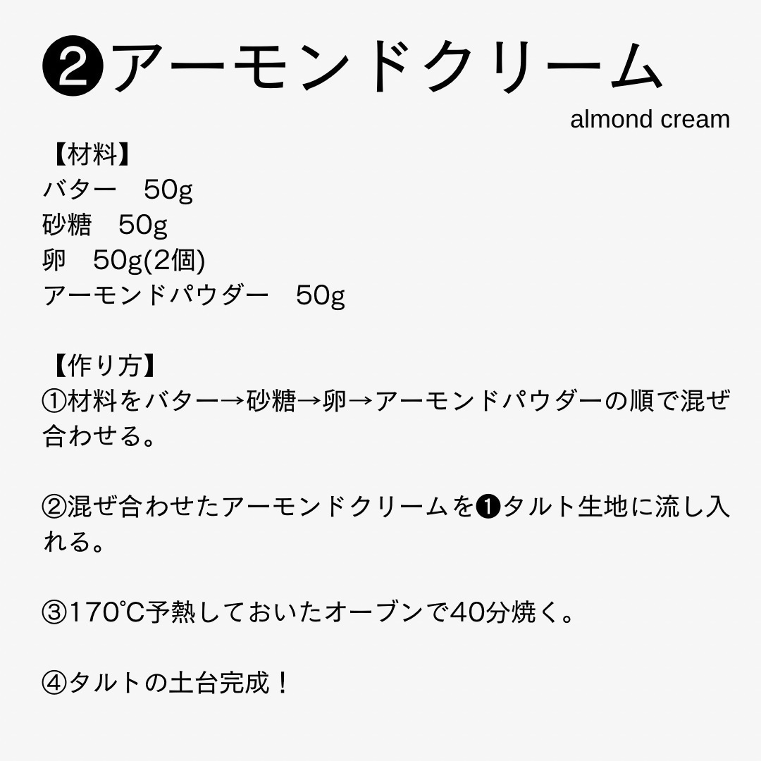 アーモンドクリームの材料と作り方
