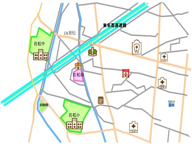 （図）岩松幼稚園周辺地図