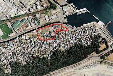 （写真）浜田土地区画整理事業の区域図