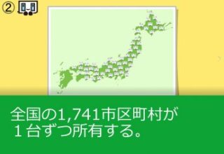 全国の1741市区町村が1台ずつ所有するイメージ図