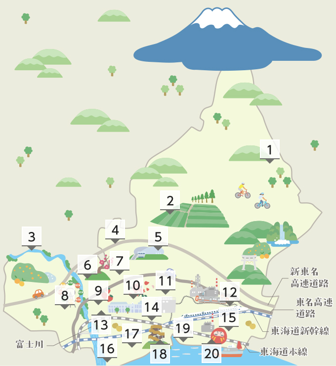 富士山おすすめビュースポットマップ