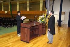 （写真）富士市立高等学校入学式生徒代表挨拶