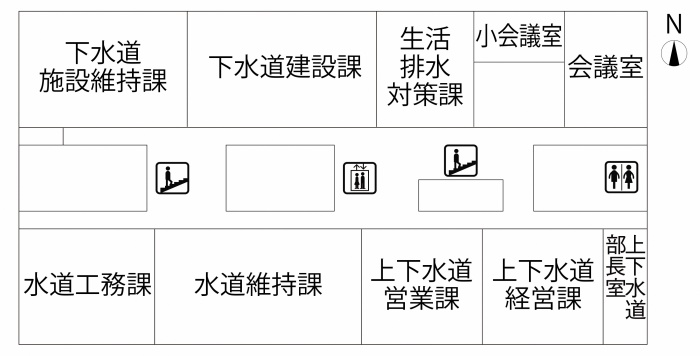 県富士総合庁舎6階フロアマップ