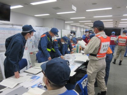 （写真）防災訓練の様子