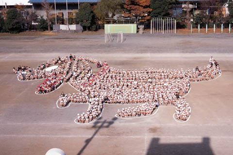 （写真）今泉小学校イヌの人絵