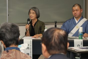 (写真）講師の木内さんと白木さんによる講義